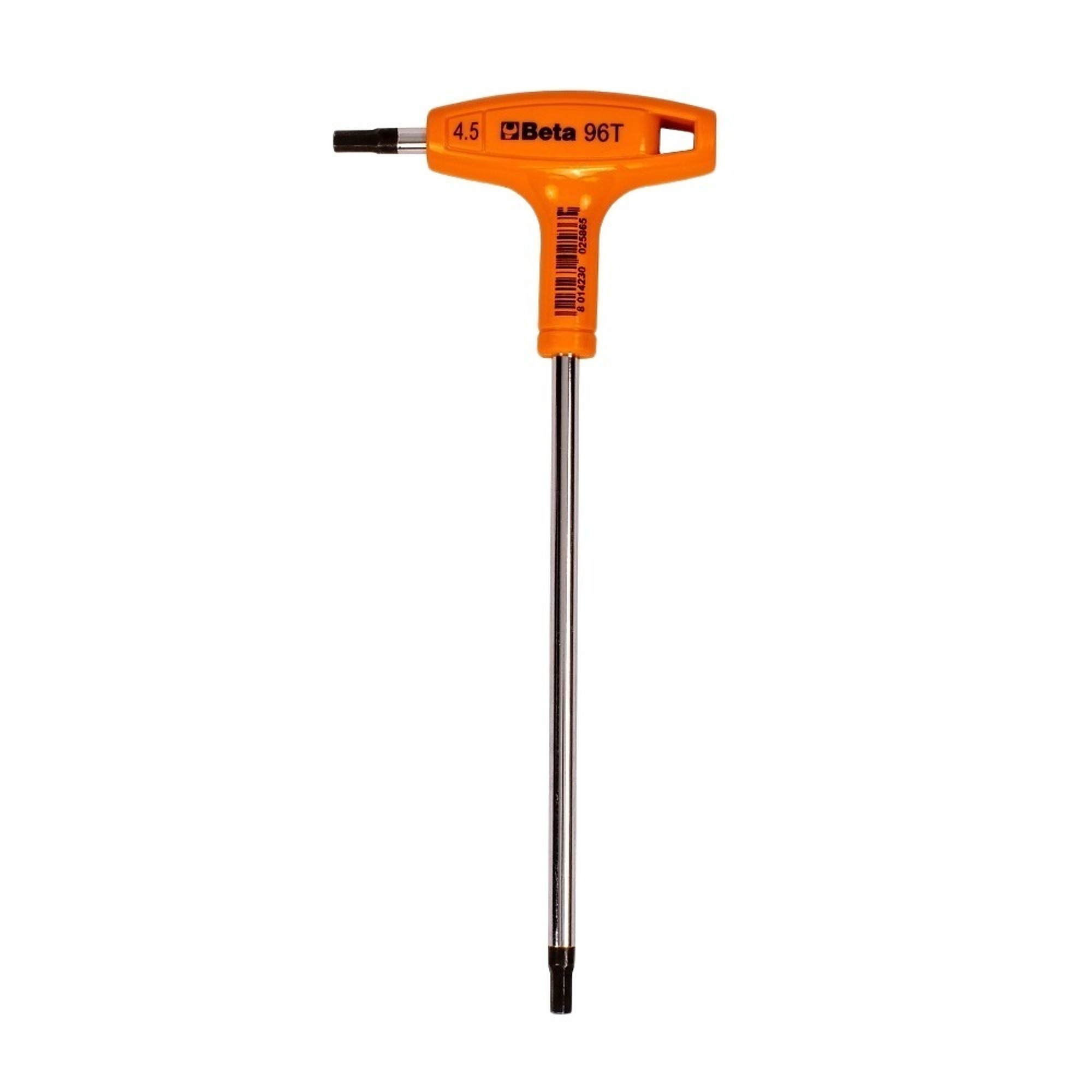 Beta, High Torque T-Handle Hex Key Wrench 4.5 mm, Pieces (qty.) 1 Model# 96T 4.5